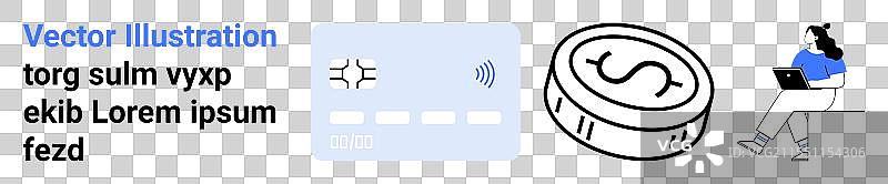 在线银行和财务管理无线技术图片素材