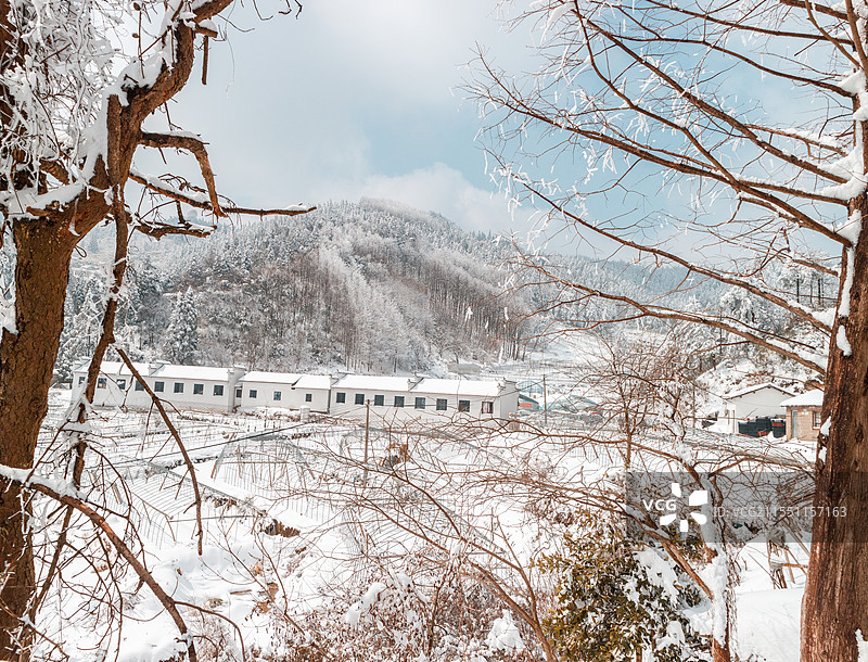 金华北山雪景图片素材