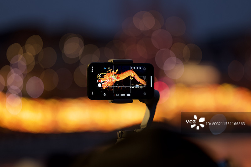 北京后海的龙灯图片素材