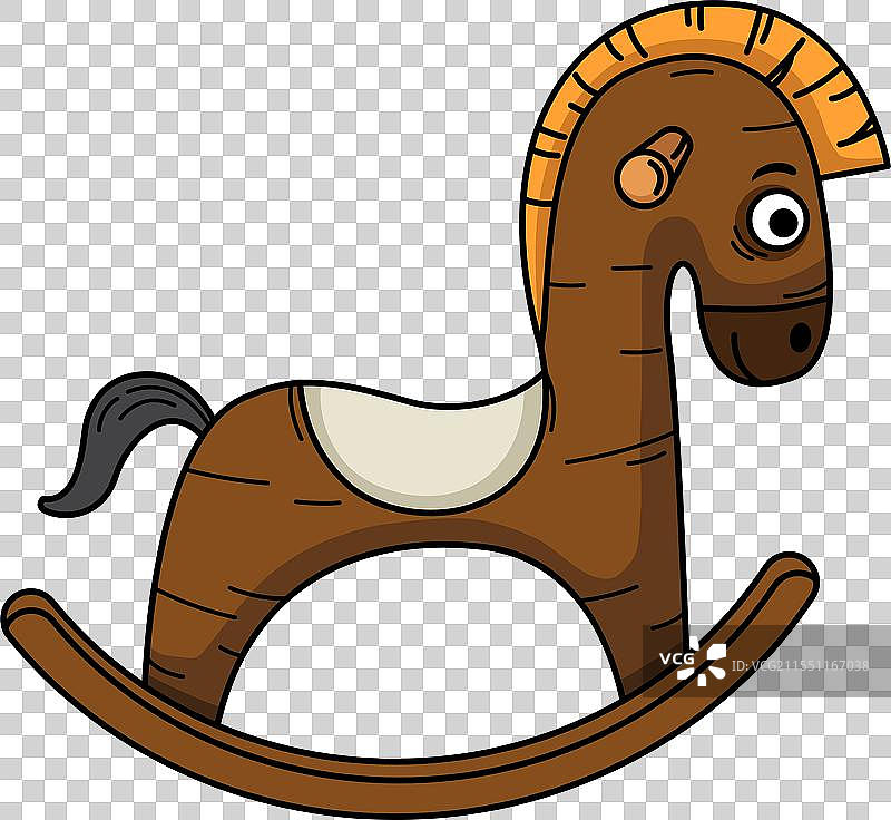 白色背景上的摇马图片素材