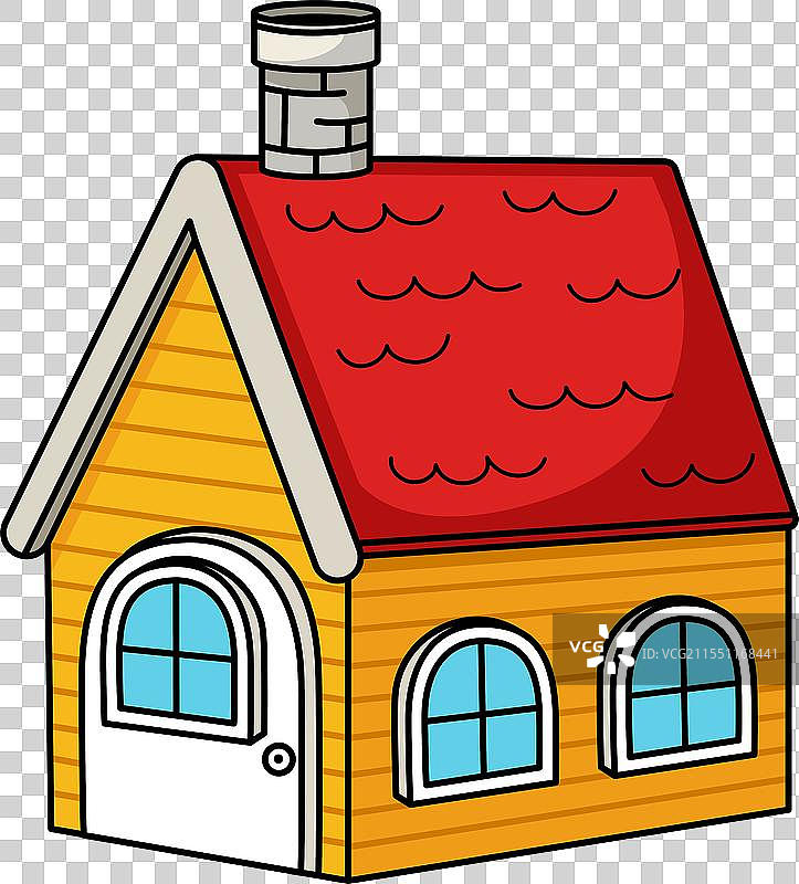 白色背景上的房子图片素材