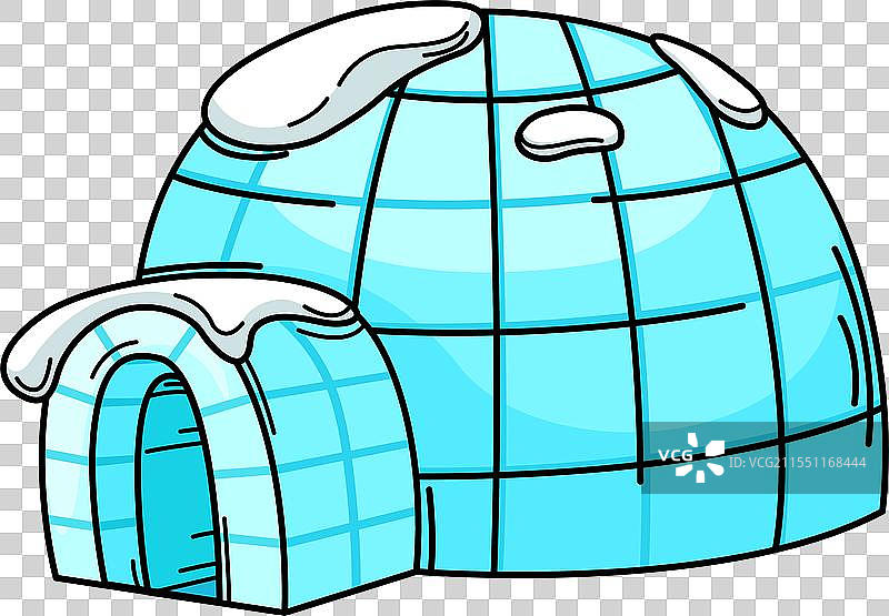 白色冰屋轮廓在背景上图片素材