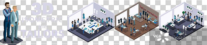 大型等距三维泰勒在工作室中图片素材