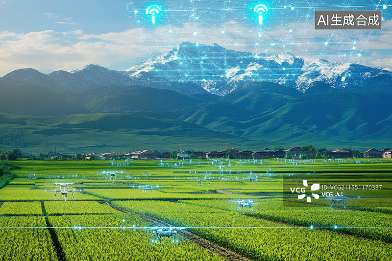 【AI数字艺术】农业农村科技耕地现代农业机械乡村振兴图片素材