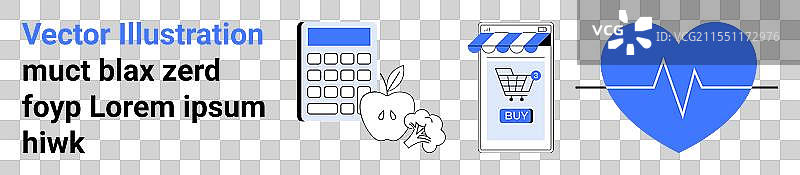 数字健康与在线健康概念图片素材