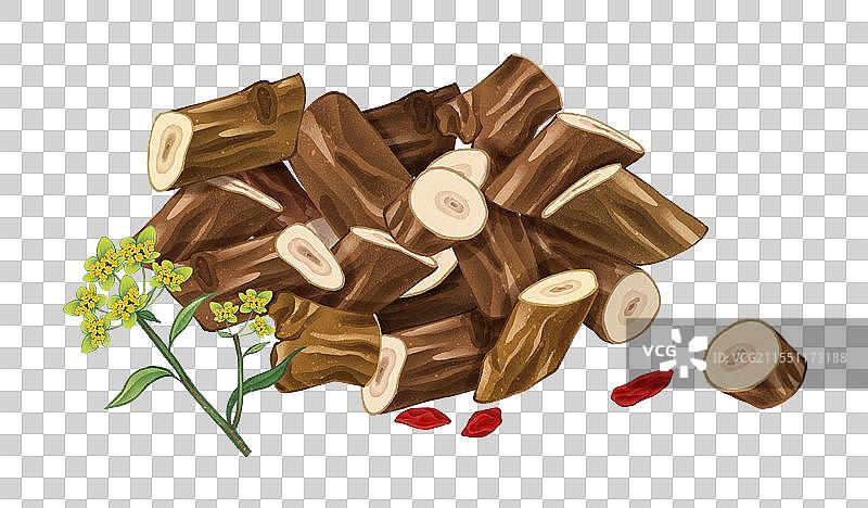 中国传统文化中医养生中草药药材医疗用品之柴胡图片素材