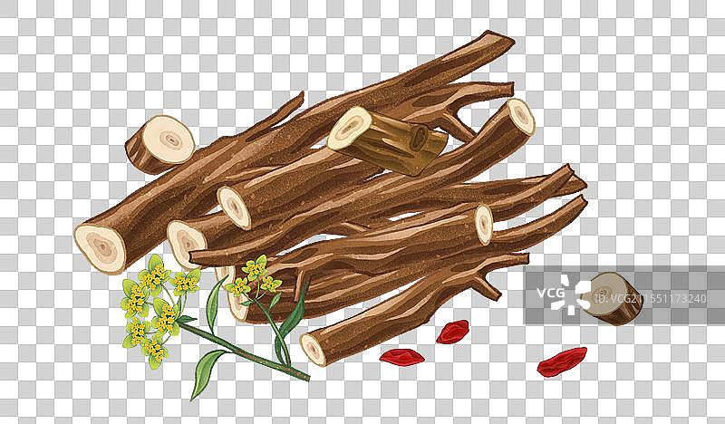 中国传统文化中医养生中草药药材医疗用品之柴胡图片素材