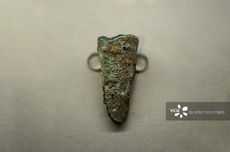 江西省博物馆“古代历史文化展”：青铜鼎足（商，1988年江西省瑞昌市铜岭铜矿遗址出土）图片素材