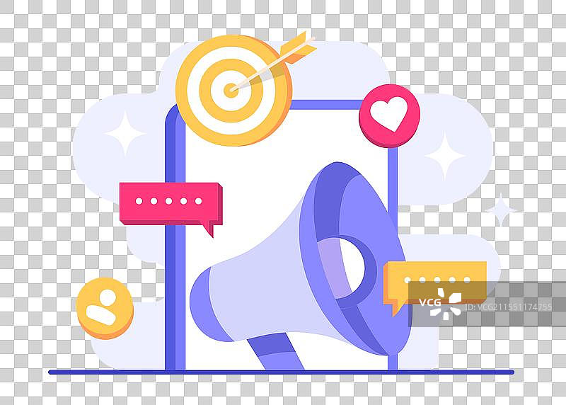 数字营销平面广告活动与在线推广图片素材