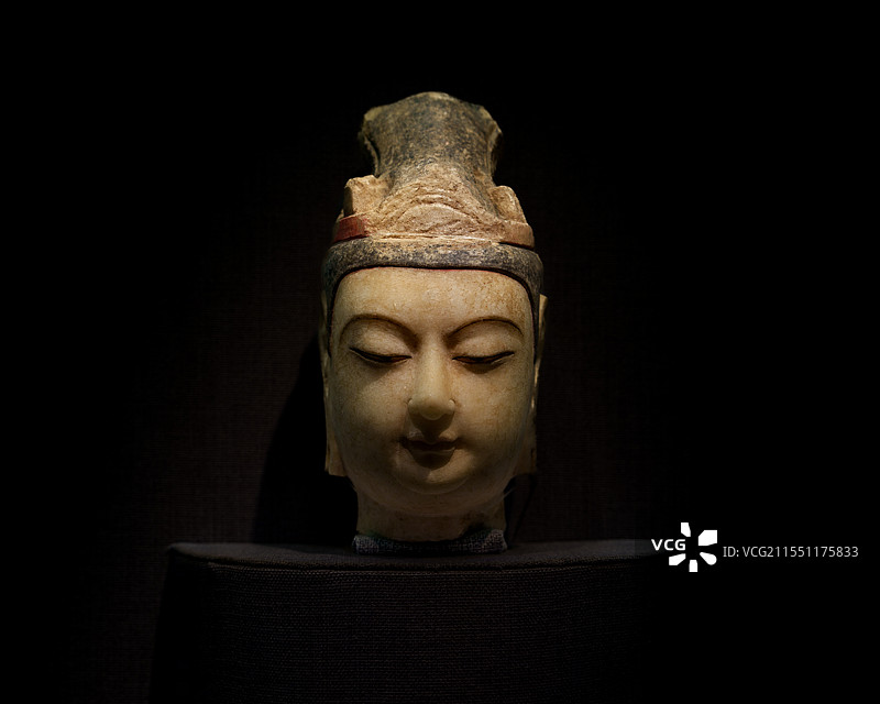 菩萨头像（北齐）~河北博物院图片素材