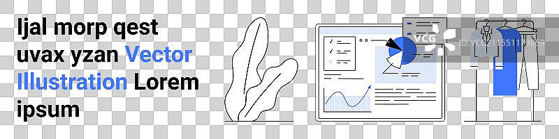 在笔记本电脑屏幕上分析商业指标图片素材