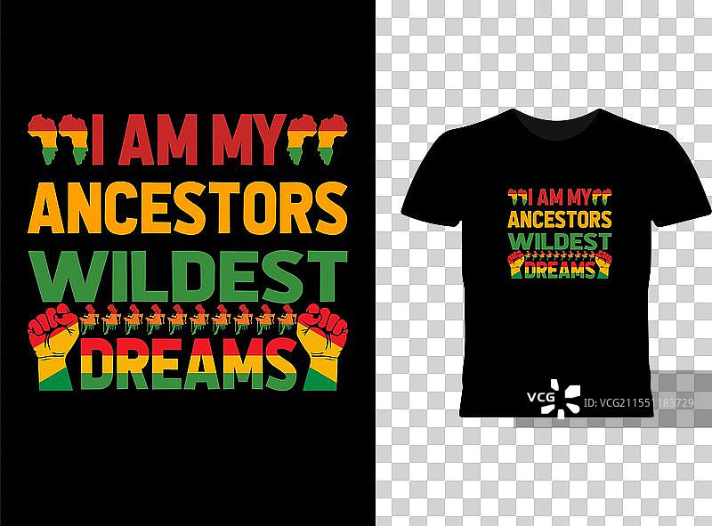 黑人历史月T恤设计图片素材