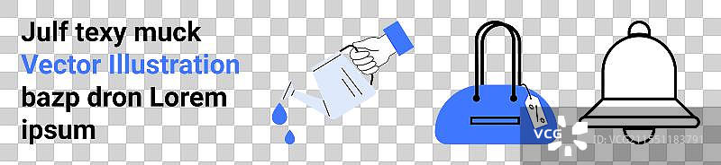 手拿浇水植物的时尚手袋图片素材