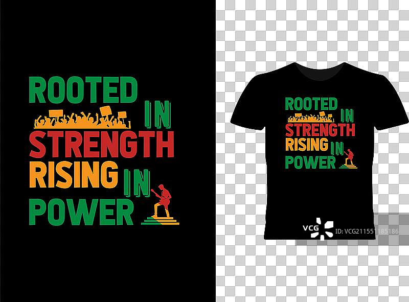 黑人历史月T恤设计图片素材