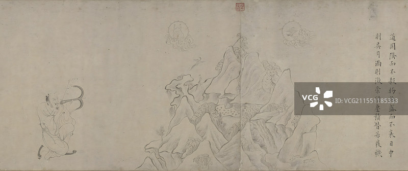 古代绘画艺术品，宋摹本女史箴图，局部，物极必反图片素材