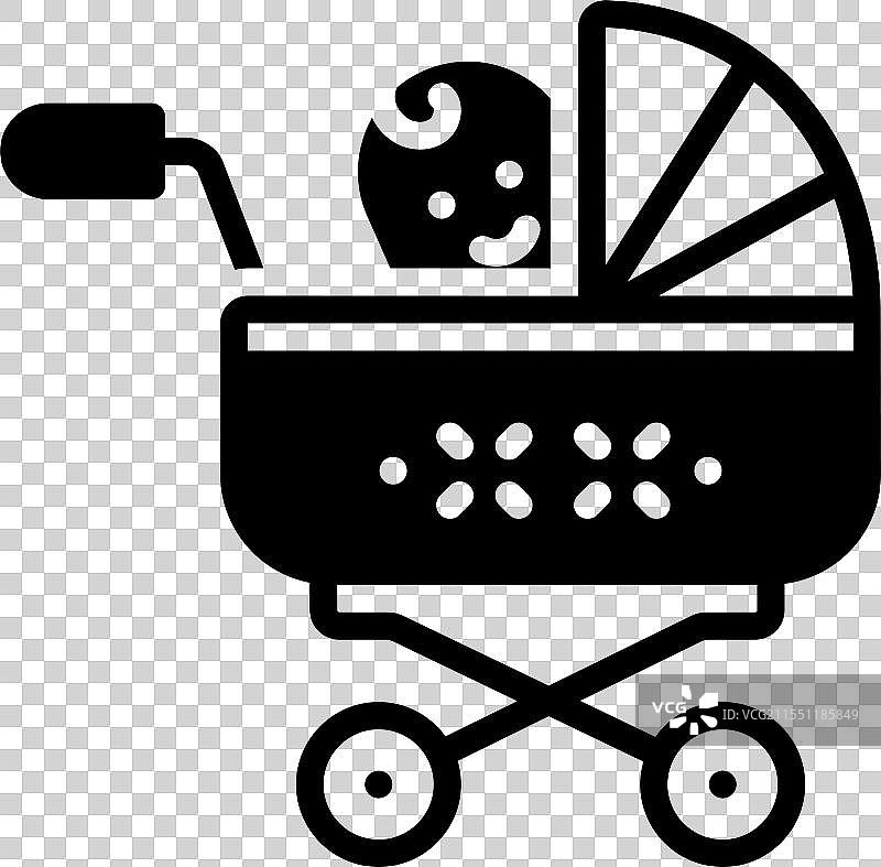 婴儿在推车里图片素材