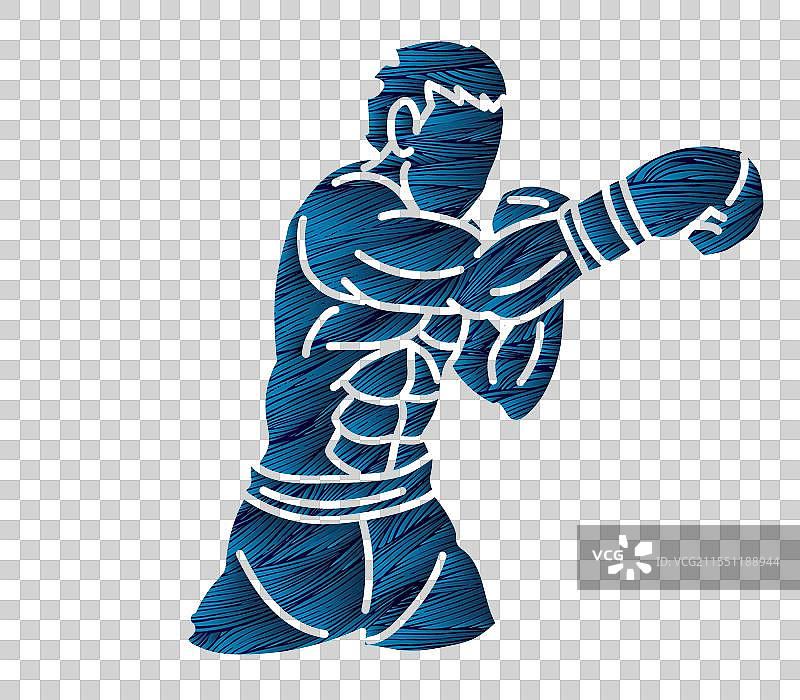 拳击运动男性拳击手战斗动作图片素材