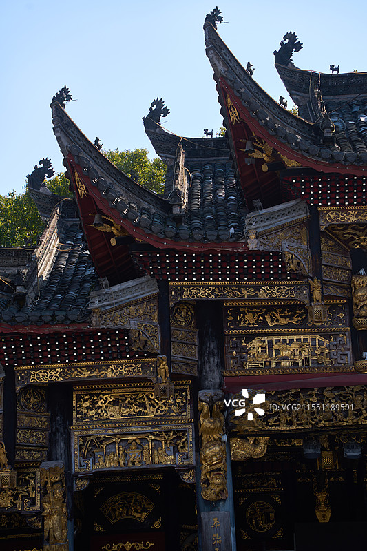 景德镇乐平古戏台建筑图片素材