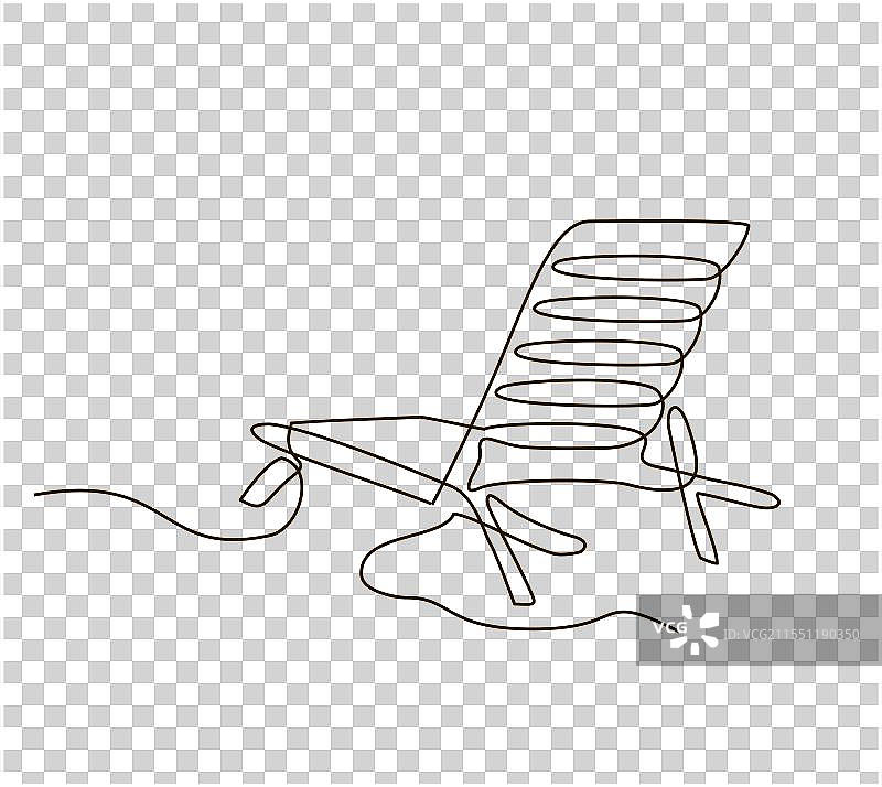 单人沙滩躺椅旅行图片素材