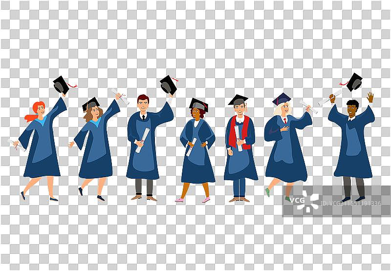 成人毕业生套装图片素材