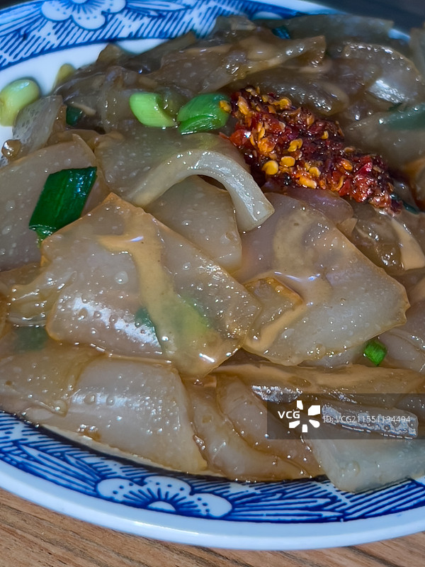 河南饮食 豫东美食 凉粉 炒凉粉 辣椒凉粉图片素材