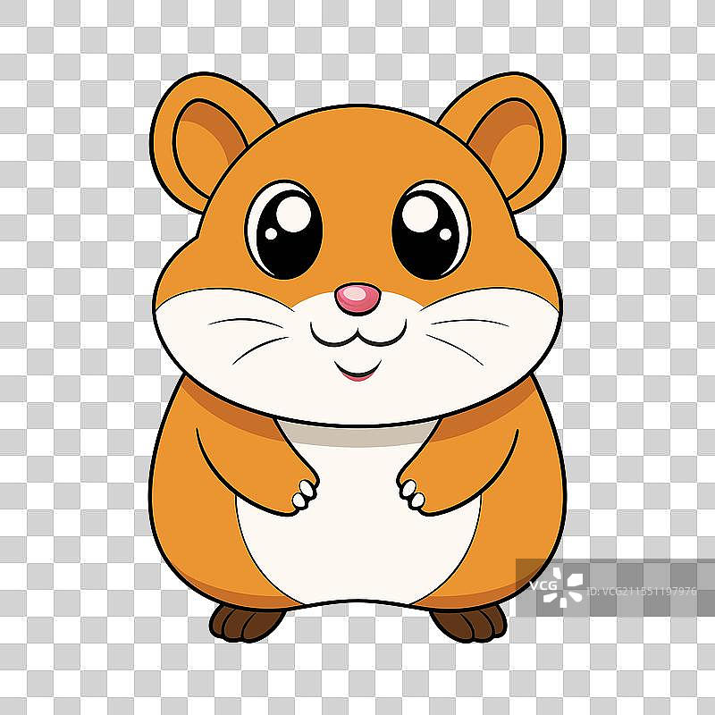 可爱的仓鼠卡通形象图片素材