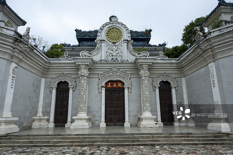 珠海的圆明新园仿造清朝圆明园的西洋园的大水法图片素材