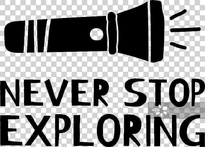 黑白图像中有一个手电筒图片素材