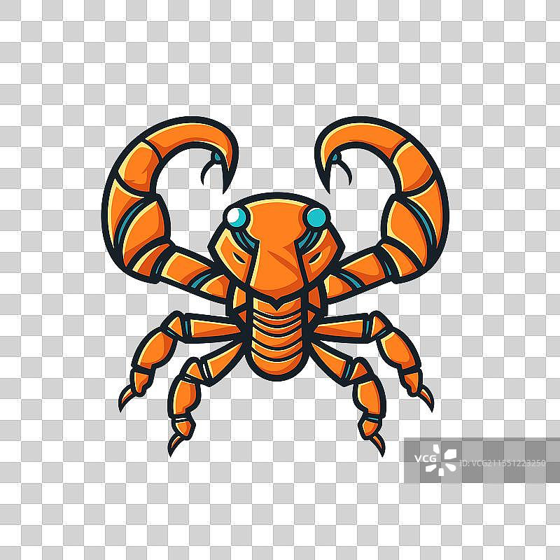 色彩鲜艳且锋利的蝎子图片素材