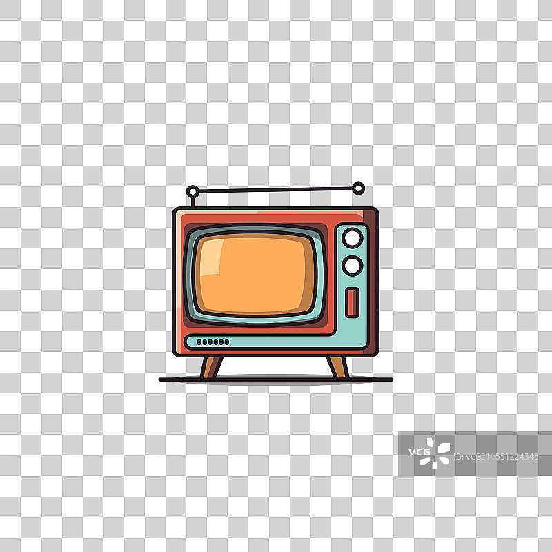 复古电视机，设计简约图片素材