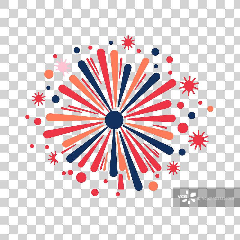 绚丽多彩的烟花表演庆祝活动图片素材