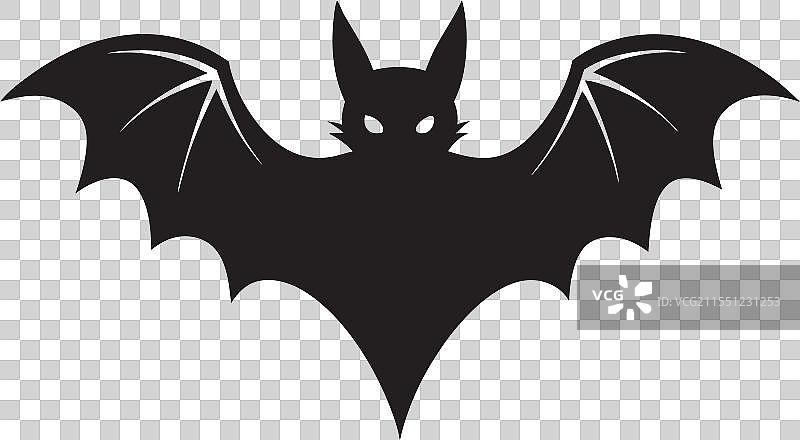凶猛的飞行蝙蝠剪影图片素材