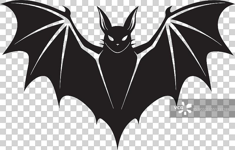 凶猛的飞行蝙蝠剪影图片素材