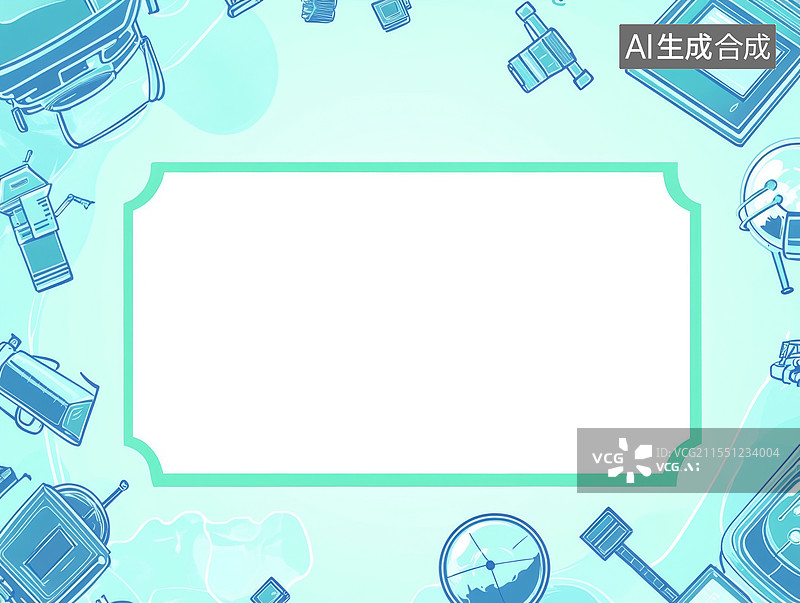 【AI数字艺术】科技设备框架背景2D卡通背景最大图片素材