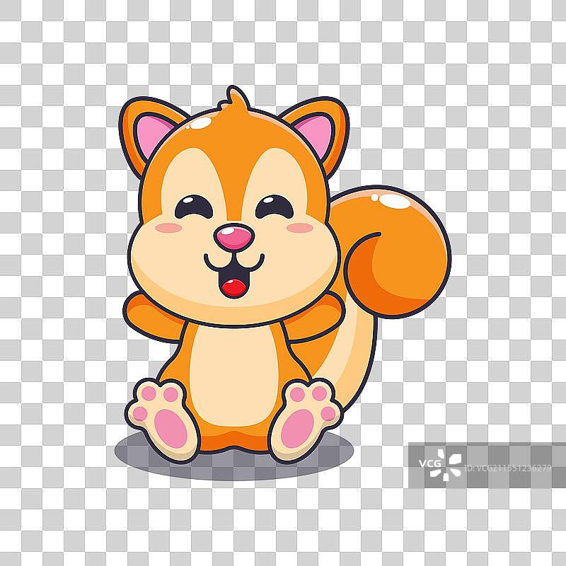 可爱的松鼠吉祥物卡通图图片素材