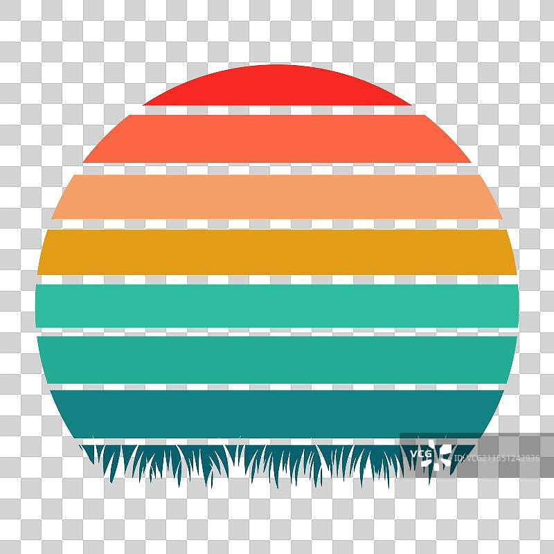 布列塔尼犬警告标志，带复古渐变效果图片素材