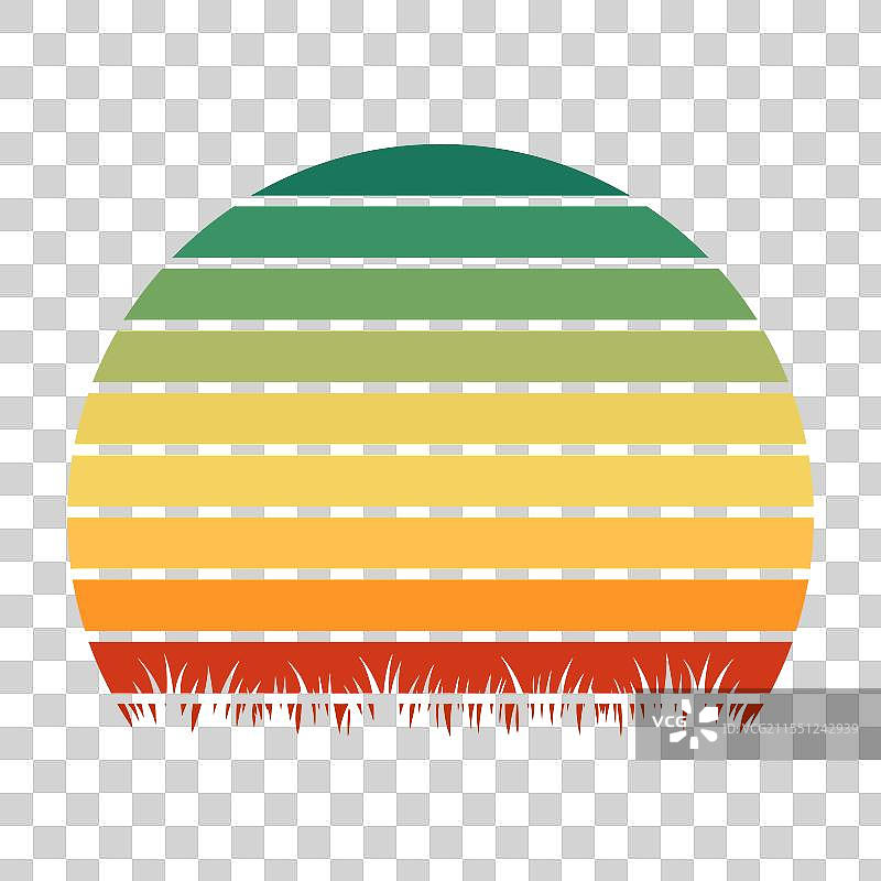 布列塔尼犬在复古日落风景中奔跑图片素材