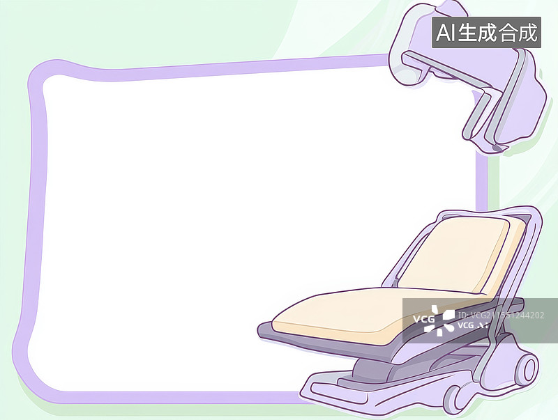 【AI数字艺术】医疗设备展示图2D卡通背景居左图片素材