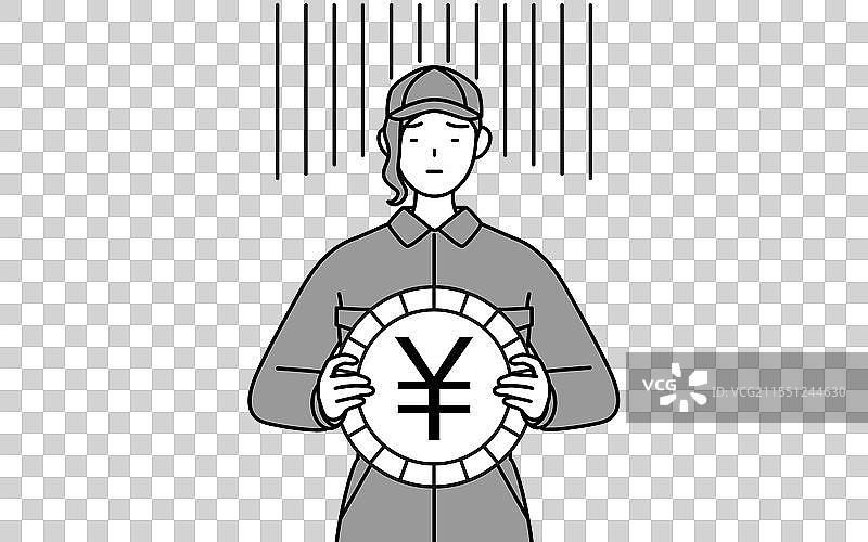 穿着工作服的女机械师的图像图片素材