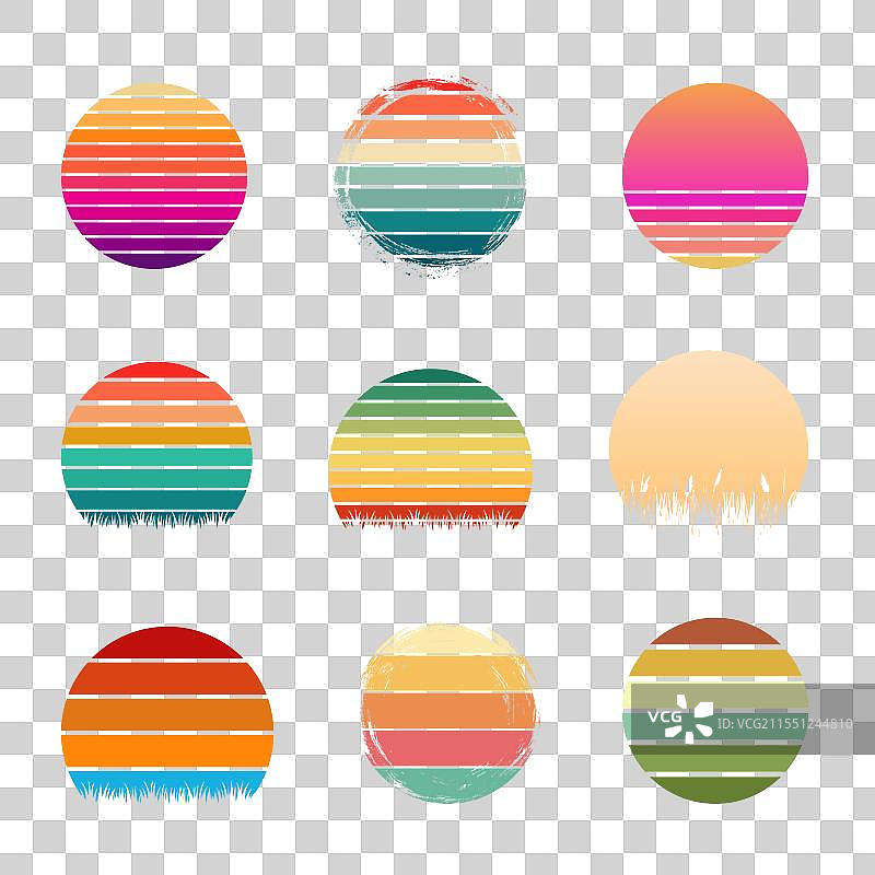 吉娃娃复古剪影组合图片素材