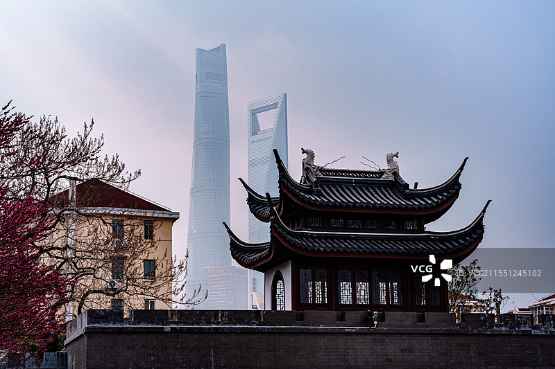 上海的古今同框图片素材