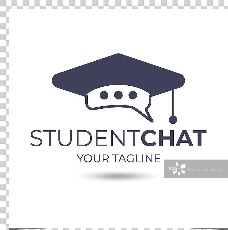 学生聊天标志设计模板图片素材