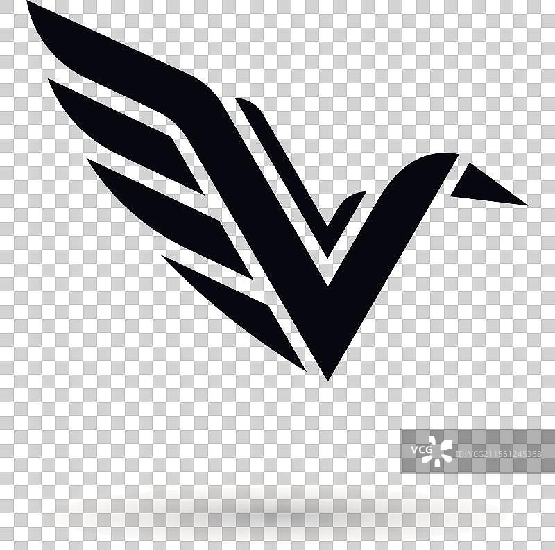 抽象字母V符号图片素材