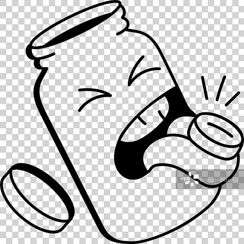 涂鸦风格设计的药瓶图标图片素材