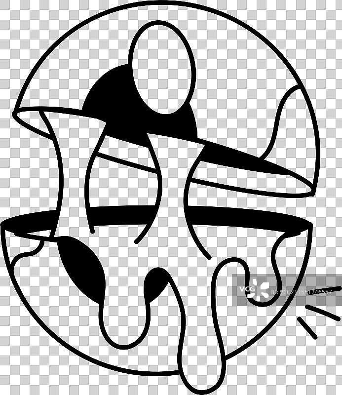 手绘的可怕恶作剧图标图片素材