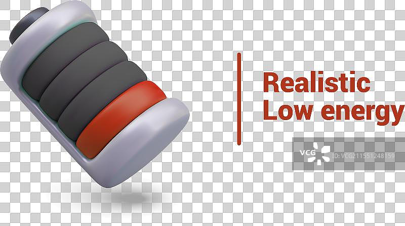 放电的真实电池低电量图片素材