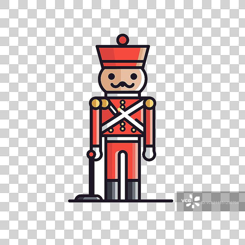 节日设计的胡桃夹子玩具 фигурка图片素材