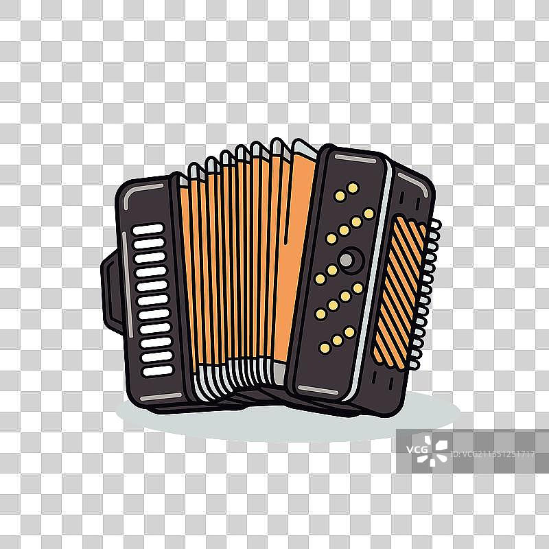 生动的手风琴设计乐器图片素材