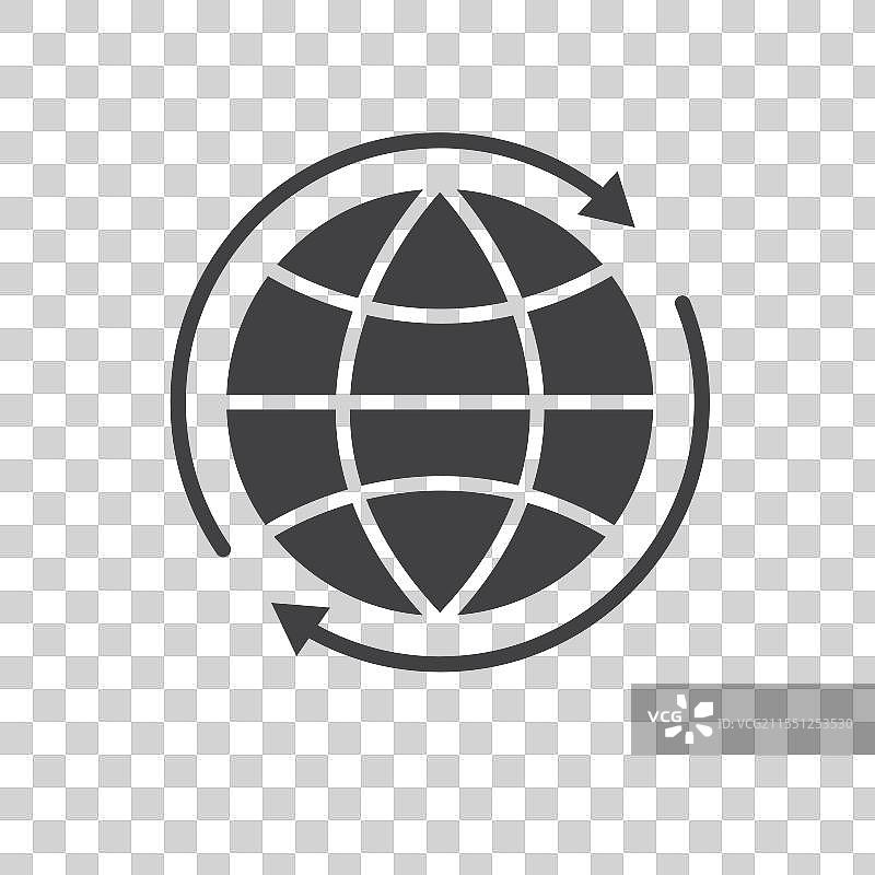 旋转地球图标概念设计模板图片素材