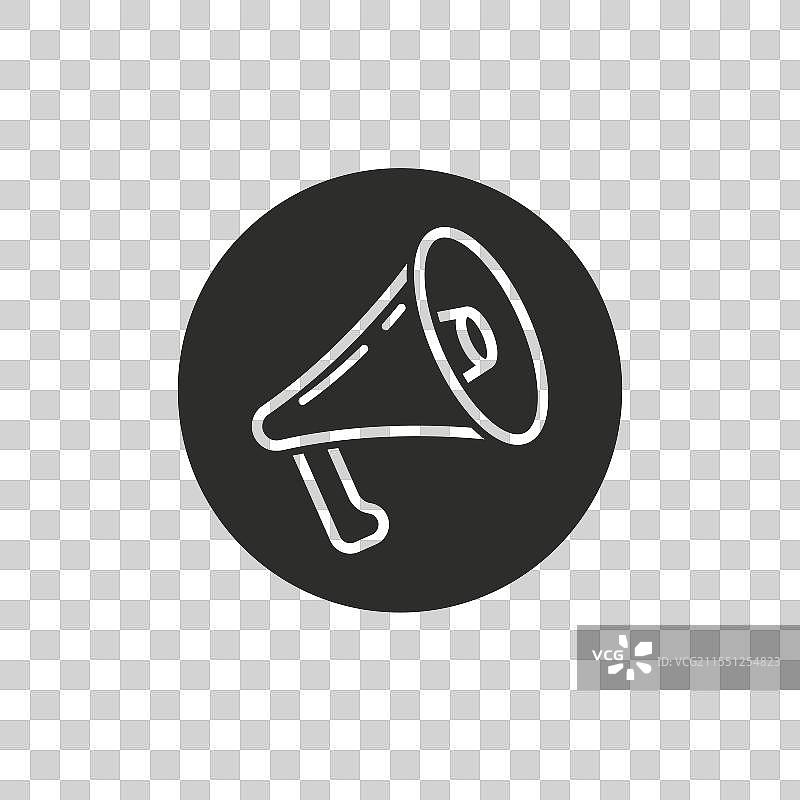 扬声器扩音器线条图标设计模板图片素材